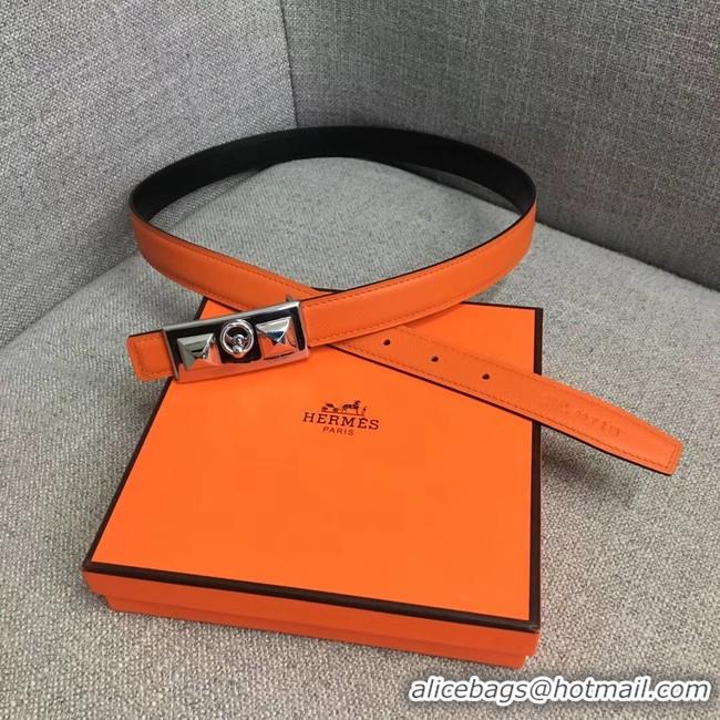 Fashion Luxury Hermes Collier de Chien belt buckle & Reversible leather strap 24 mm H0521 orange