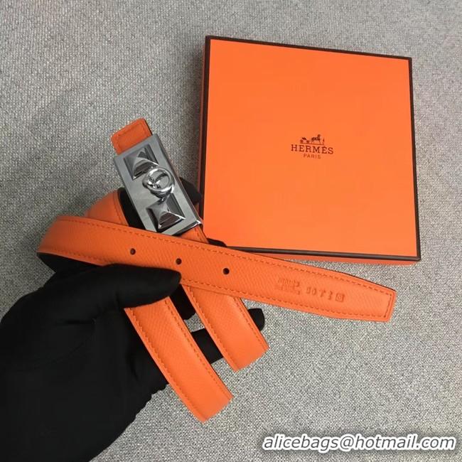 Fashion Luxury Hermes Collier de Chien belt buckle & Reversible leather strap 24 mm H0521 orange