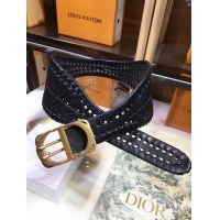 Fashion Dior Calf Leather Belt D6938 Black