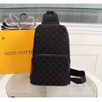 Discount Louis Vuitton AVENUE SLING Original Leather Bag N41719 Black
