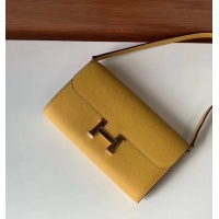Crafted Hermes Constance to go mini Bag H4088 yellow