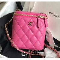Discount Chanel Quilted Calfskin Mini Vanity Case with Classic Chain AP1466 Pink 2020 