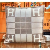 Most Popular Hermes Avalon Pillow, Small Model 50 x 50 cm 71518 Grey