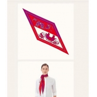 Best Product Hermes Silk Losange Scarf H2081023 Red/Rosy 2020
