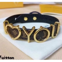 New Style Louis Vuitton Monogram Canvas I LOVE YOU Charm Bracelet LV0517 2019
