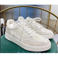Free Shipping Discount Chanel Velvet Sneakers G36295 All White 2020