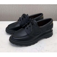 New Stylish Dior Walker Boat Lace-up Loafers 92436 Black 2020