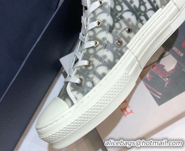 Good Quality Dior B23 High-top Sneakers in White and Black Oblique Canvas 92612