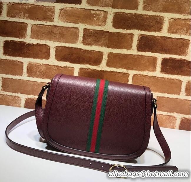 High Quality Gucci Ophidia Leather Small Shoulder Bag 601044 Burgundy