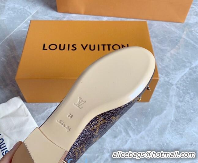 Unique Style Louis VuittonJoy Bow Ballerinas Gold Leather 80726