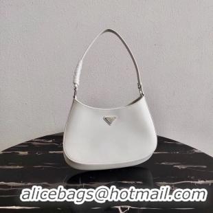 Popular Style Prada Saffiano leather shoulder bag 2BC499 white