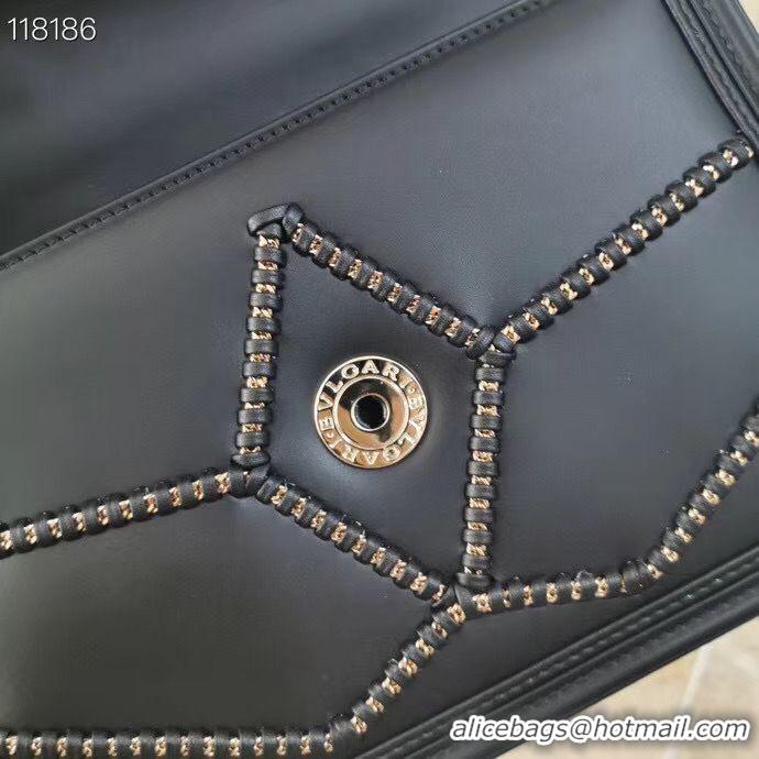 Best Quality BVLGARI Serpenti Forever leather shoulder bag 288656 black