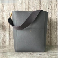 Best Fashion Celine Sangle Bucket Bag in Soft Grained Calfskin 189593 Grey