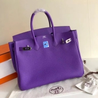 Top Design Hermes Birkin Bag Original Leather 35CM 17825 purple