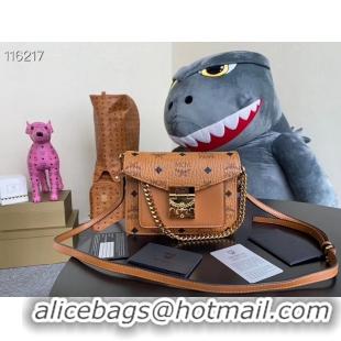 Free Shipping Promotional MCM Shoulder Bag Calfskin Leather 96857 Camel