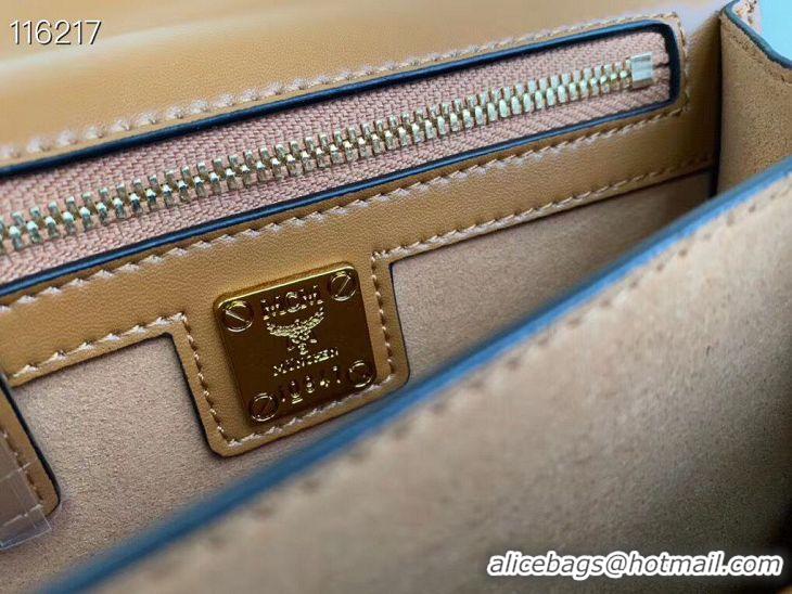 Free Shipping Promotional MCM Shoulder Bag Calfskin Leather 96857 Camel