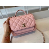 Super Quality Chanel small flap bag Calfskin & Gold-Tone Metal A93749 pink