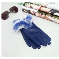 Classic Chanel Gloves In Sheepskin Leather Women G110720 Blue