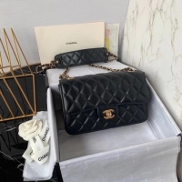 Good Product Chanel small flap bag Calfskin & Gold-Tone Metal AS2228 Black