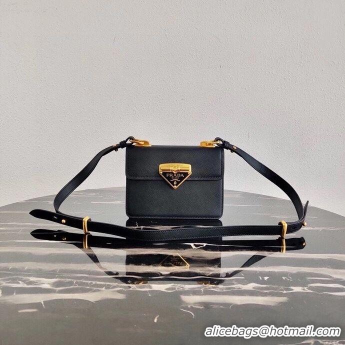 Top Quality Prada Saffiano leather Prada Symbole bag 1BD270 black