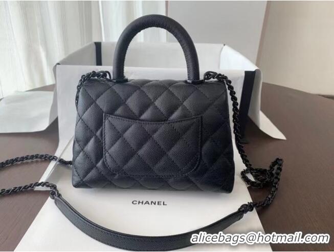 Popular Style Chanel coco mini flap bag with top handle AS2215 black