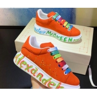 Custom Alexander McQueen Velvet Graffiti Sneakers 092450