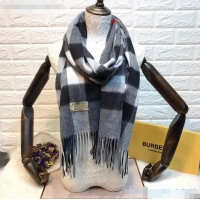 AAAAA Cheapest Burberry Cashmere Check Scarf B2181 Grey 2020