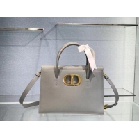 New Style DIOR LARGE ST HONORE TOTE Grained Calfskin M9306UBAE Gray