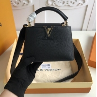 High Quality Louis Vuitton Original Taurillon Leather Capucines Mini M56071 Black
