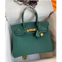 Top Quality Hermes Birkin Bag Original Togo Leather 17825 Green