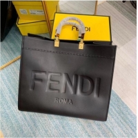 Best Design FENDI SUNSHINE large black leather shopper 8BH387A