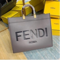 Reasonable Price FENDI SUNSHINE large gray leather shopper 8BH387A