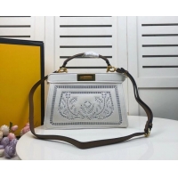 Best Price FENDI PEEKABOO ICONIC with white embroidery decoration F6509