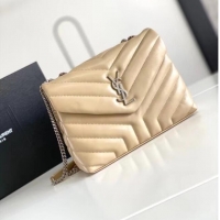 Good Product SAINT LAURENT LOULOU SMALL IN MATELASSE Y LEATHER 494699 IVORY NATURAL&Ancient silver