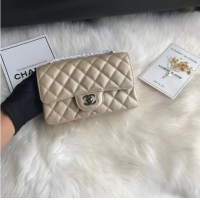 Cheapest Grade Chanel mini flap bag Grained Calfskin A1116 Silver