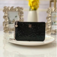 Unique Style Chanel zipped wallet Goatskin AP31504-1 Black