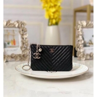 Good Looking Chanel zipped wallet Goatskin AP31504-2 Black