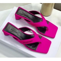 Good Quality Balenciaga Double Square 60mm Open Back Sandal in Pink Spandex 060407