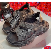 Perfect Balenciaga Track Sandal in Neoprene and Rubber 061608 Black