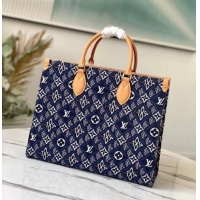 Hot Sell Louis Vuitton SINCE 1854 Onthego medium tote bag M57396 blue