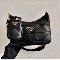 Affordable Price Prada Gaufre nappa leather shoulder bag 1BC151A black
