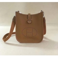 Trendy Design Hermes Evelyne original togo leather mini Shoulder Bag H15698 brown