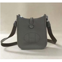 Super Quality Hermes Evelyne original togo leather mini Shoulder Bag H15698 Dark Grey