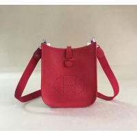 Promotional Hermes Evelyne original togo leather mini Shoulder Bag H15698 Red