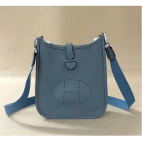 Good Product Hermes Evelyne original togo leather mini Shoulder Bag H15698 sky blue