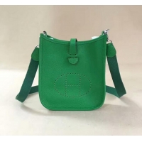 Famous Brand Hermes Evelyne original togo leather mini Shoulder Bag H15698 green