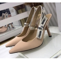 Good Product Dior J'Adior Slingback Pump With 9.5cm Heel in Beige Technical Fabric 022684