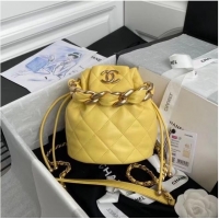 Best Price Chanel Mini Lambskin Tote Bag AS2390 Yellow