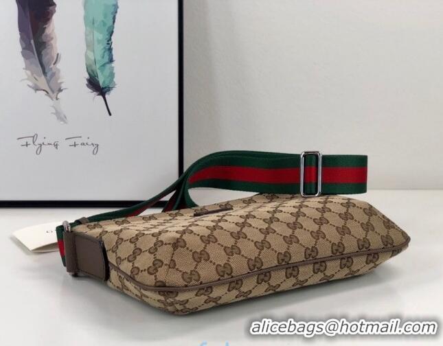 Super Quality Gucci GG Canvas Web Medium Shoulder Bag 189749 Dark Beige 2021