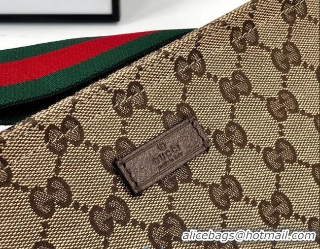 Super Quality Gucci GG Canvas Web Medium Shoulder Bag 189749 Dark Beige 2021